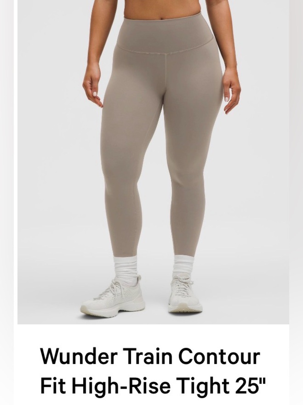 Wunder Train Contour Fit High-Rise Tights in Warm Ash Grey